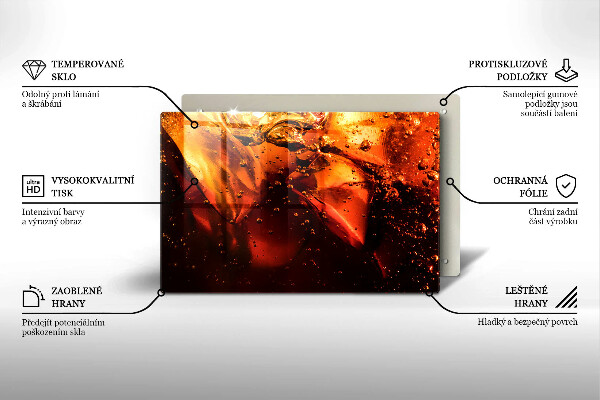 Kuchynská doska zo skla Kolový nápoj s ľadom