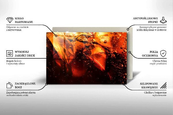 Kuchynská doska zo skla Kolový nápoj s ľadom