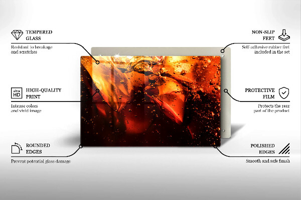 Kuchynská doska zo skla Kolový nápoj s ľadom