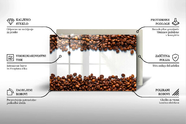 Kuchynská doska zo skla Kávové zrná