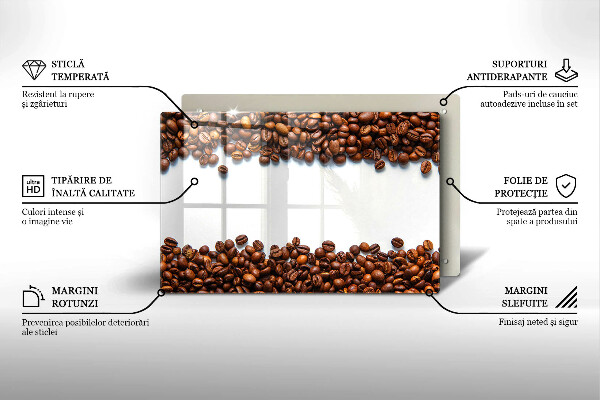 Kuchynská doska zo skla Kávové zrná