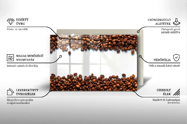 Kuchynská doska zo skla Kávové zrná