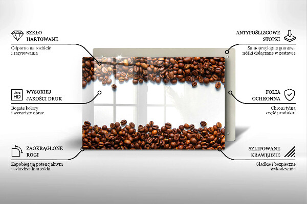 Kuchynská doska zo skla Kávové zrná