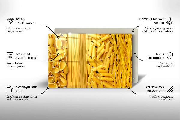 Kuchynská doska zo skla Cestoviny