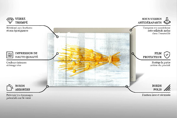 Kuchynská doska zo skla Cestoviny