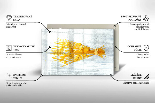 Kuchynská doska zo skla Cestoviny