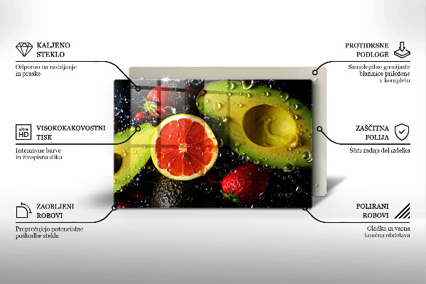 Kuchynská doska zo skla Ovocie a zelenina