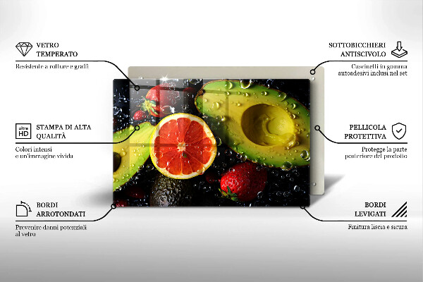 Kuchynská doska zo skla Ovocie a zelenina