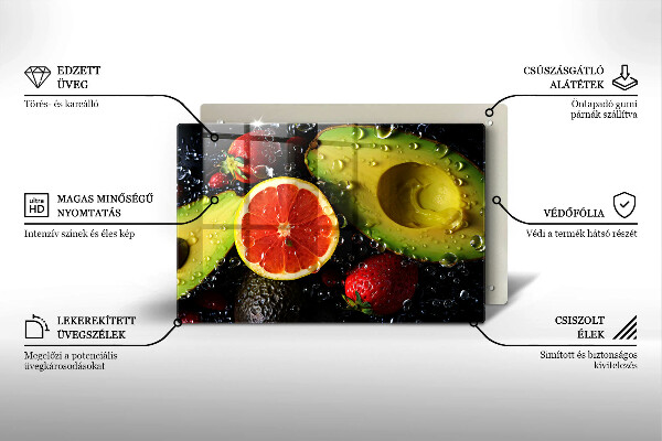 Kuchynská doska zo skla Ovocie a zelenina