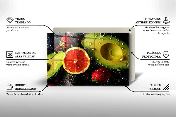 Kuchynská doska zo skla Ovocie a zelenina