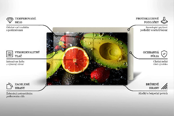 Kuchynská doska zo skla Ovocie a zelenina