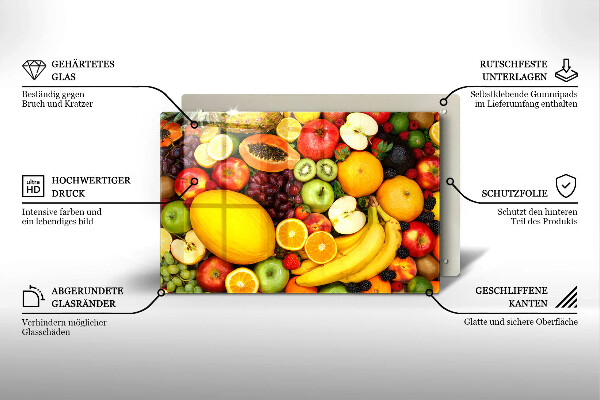 Kuchynská doska zo skla Zber ovocia