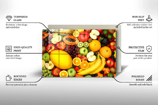 Kuchynská doska zo skla Zber ovocia