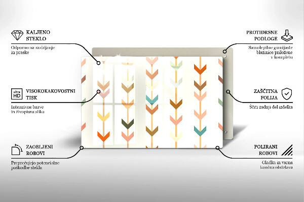Kuchynská doska zo skla Geometrické prvky