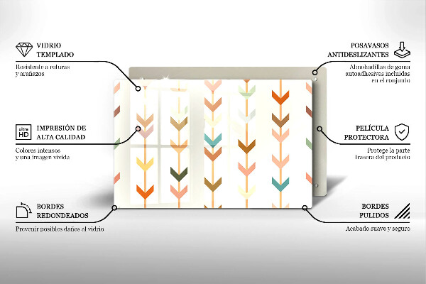 Kuchynská doska zo skla Geometrické prvky