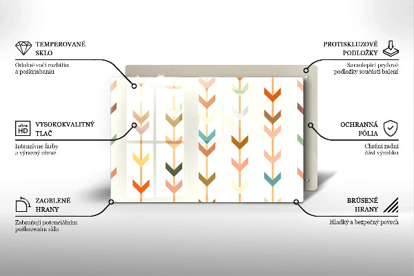 Kuchynská doska zo skla Geometrické prvky