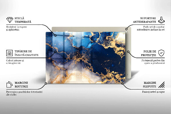 Kuchynská doska zo skla Mramorová abstrakcia