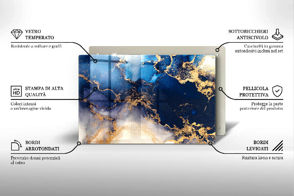 Kuchynská doska zo skla Mramorová abstrakcia