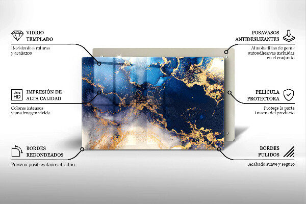 Kuchynská doska zo skla Mramorová abstrakcia