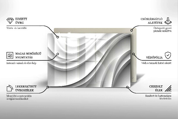 Kuchynská doska zo skla Geometrické čiary
