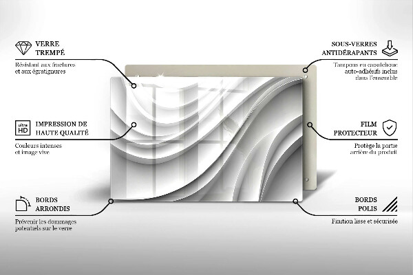 Kuchynská doska zo skla Geometrické čiary