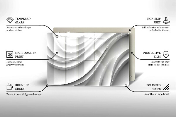 Kuchynská doska zo skla Geometrické čiary