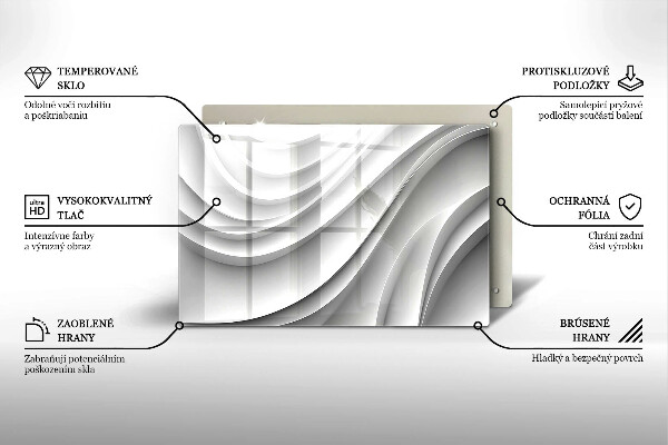 Kuchynská doska zo skla Geometrické čiary