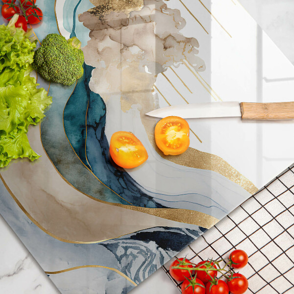 Kuchynská doska zo skla Farebný mramor