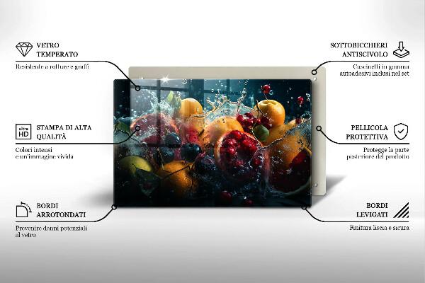 Kuchynská doska zo skla Ovocie vo vode