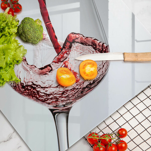 Kuchynská doska zo skla červené víno