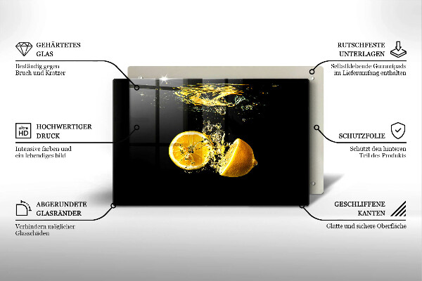 Kuchynská doska zo skla Šťavnaté citrónové ovocie