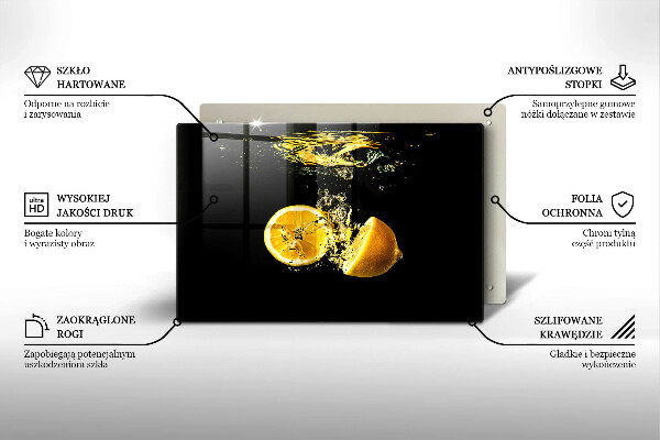 Kuchynská doska zo skla Šťavnaté citrónové ovocie