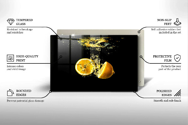 Kuchynská doska zo skla Šťavnaté citrónové ovocie