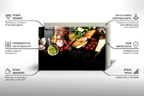 Kuchynská doska zo skla Talianske prísady a koreniny