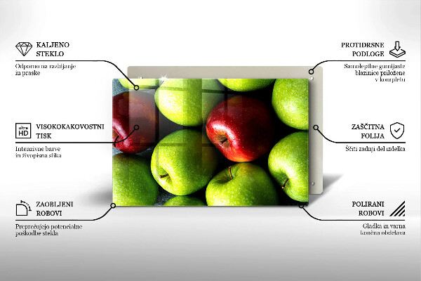 Kuchynská doska zo skla Šťavnaté jablká