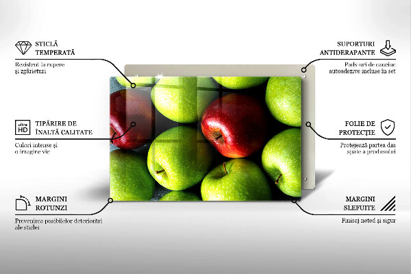 Kuchynská doska zo skla Šťavnaté jablká