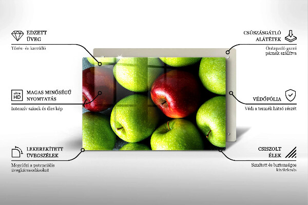 Kuchynská doska zo skla Šťavnaté jablká