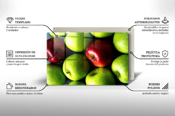 Kuchynská doska zo skla Šťavnaté jablká