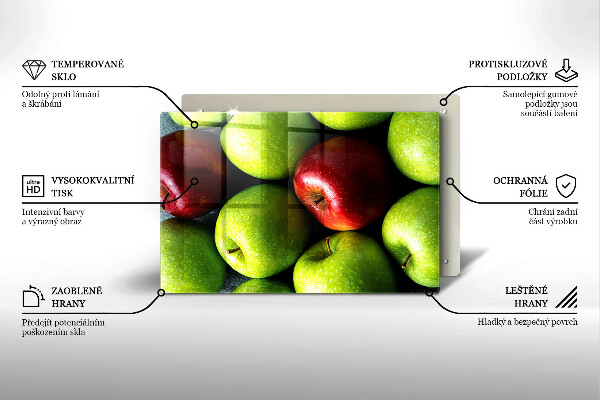 Kuchynská doska zo skla Šťavnaté jablká