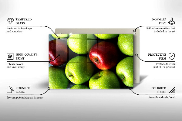 Kuchynská doska zo skla Šťavnaté jablká