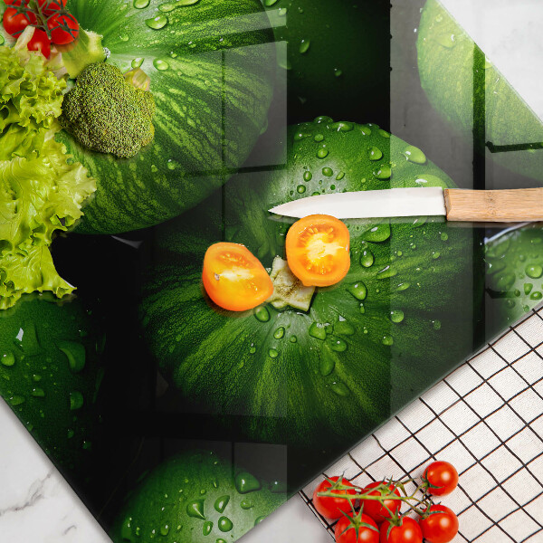 Kuchynská doska zo skla Zelené tekvice