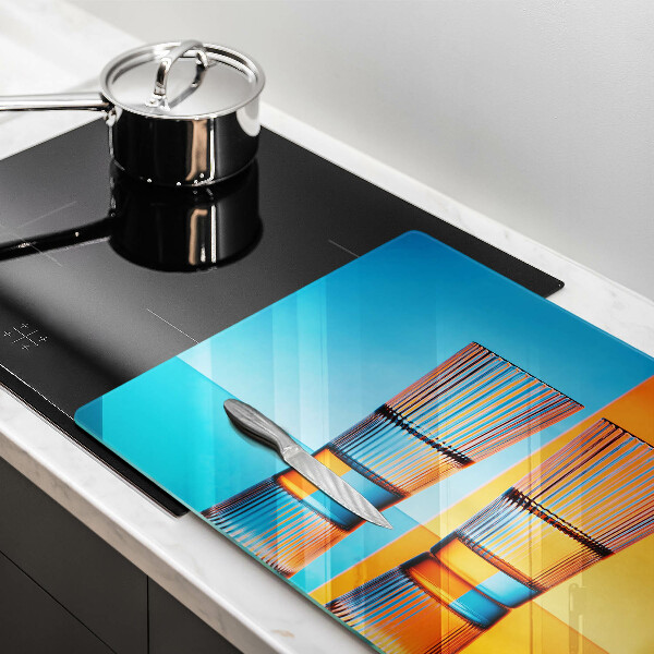 Kuchynská doska zo skla Dva poháre vody