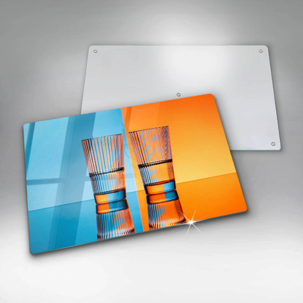 Kuchynská doska zo skla Dva poháre vody