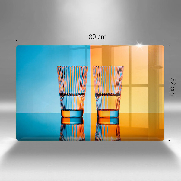Kuchynská doska zo skla Dva poháre vody