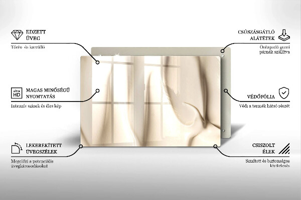 Kuchynská doska zo skla Krémová zmrzlina