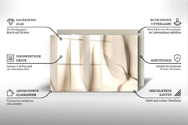 Kuchynská doska zo skla Krémová zmrzlina