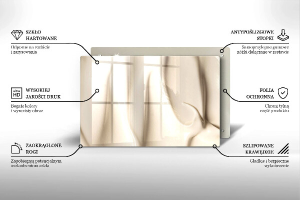 Kuchynská doska zo skla Krémová zmrzlina