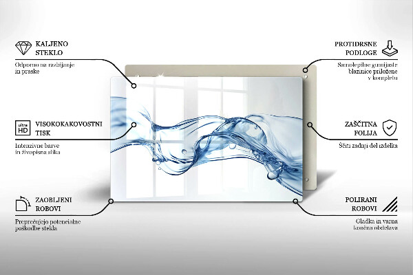 Kuchynská doska zo skla Krištáľová voda