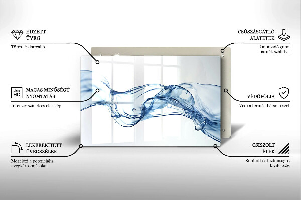 Kuchynská doska zo skla Krištáľová voda