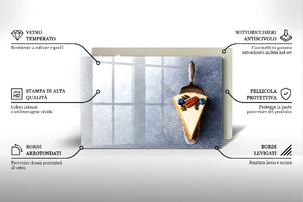 Kuchynská doska zo skla Kúsok koláča